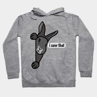 Funny and Mischievous Grey Black Flemish Giant Baby Bunny Saw That Hoodie